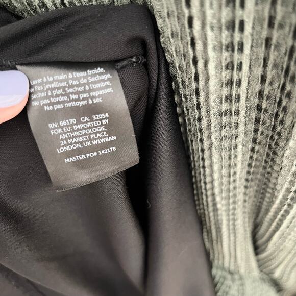 Subina Musayev Anthropologie Textured Renaissance Midi Dress Size Large Green - Picture 11 of 11